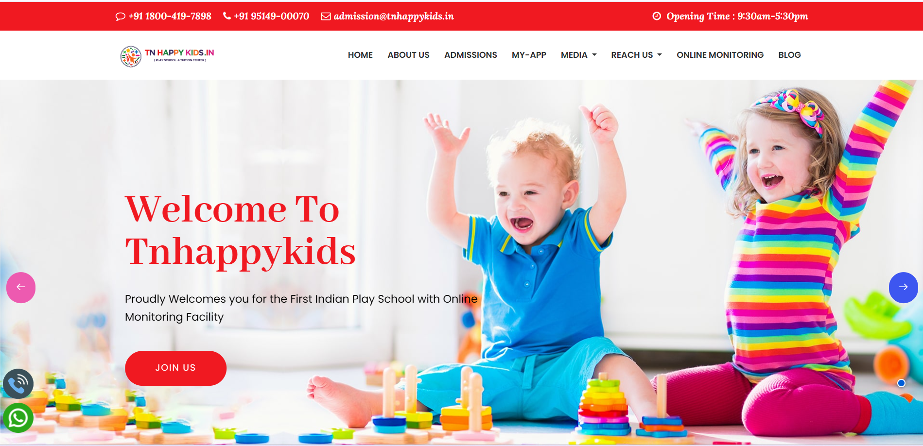 TNHappyKids Public Website